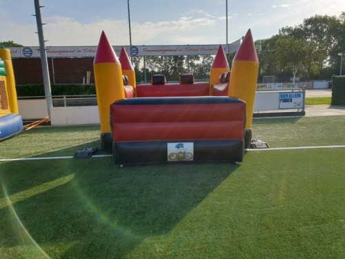 Springkussen Kasteel (rood/geel)